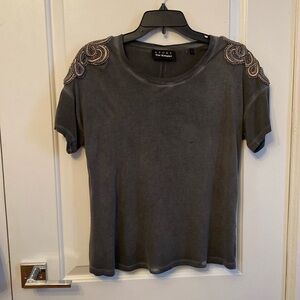 Kooples distressed embellished tee